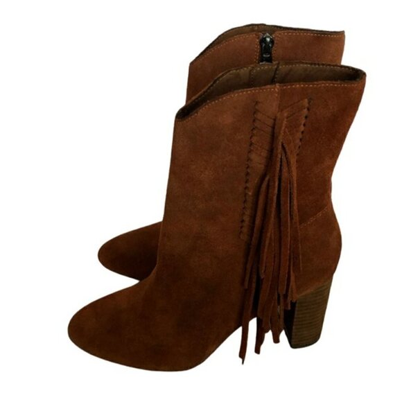 Charles by Charles David Boulder Brown Fringe Boot 7.5 - Picture 1 of 8